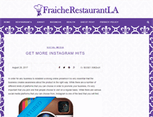 Tablet Screenshot of fraicherestaurantla.com